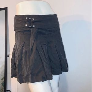 Free People belted black mini skirt size 4